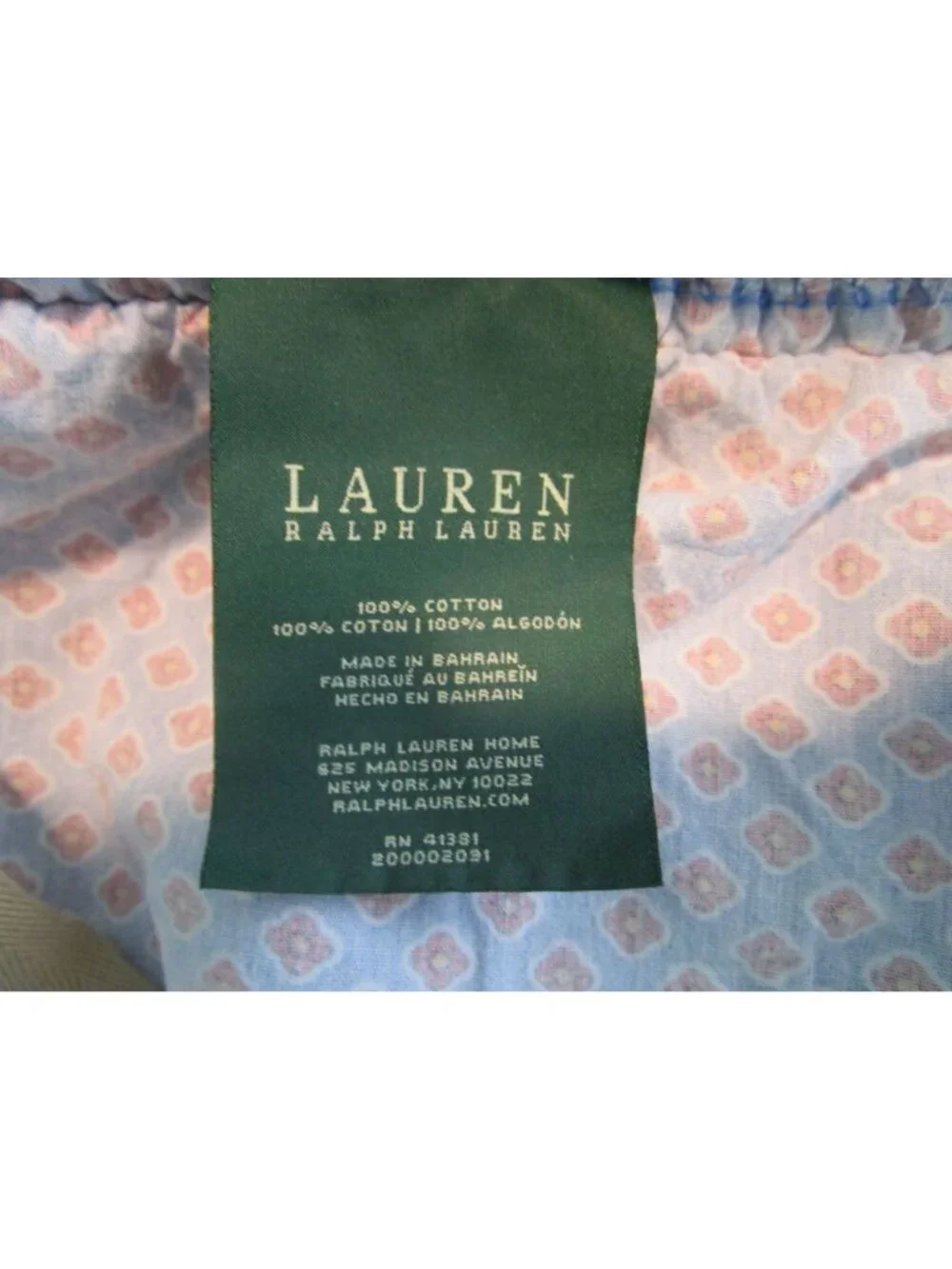 Vintage Lauren Ralph Lauren Full Queen Reversible Duvet Cover Paisley Floral